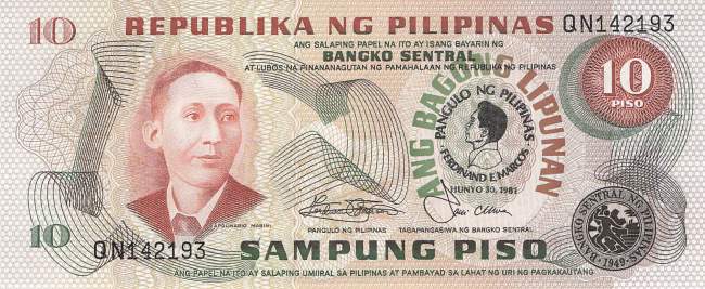 Philippinen 10 Piso 1981 p167